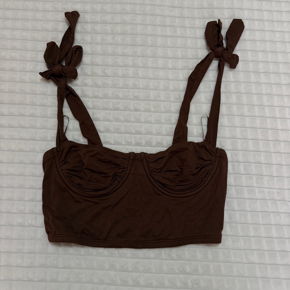 Adika Brown Crop Top